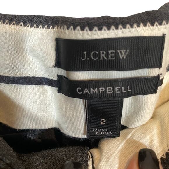 J. Crew Gray Campbell Wool Blend Slacks Office Attire Dress Pants Women Sz 2 - Picture 10 of 11